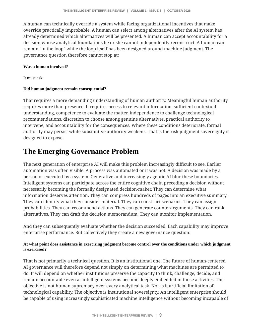 The Judgment Sovereignty Imperative — page 9