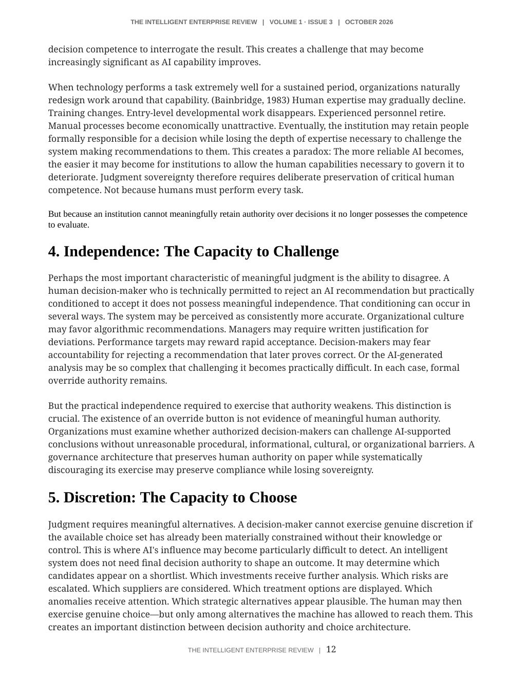 The Judgment Sovereignty Imperative — page 12