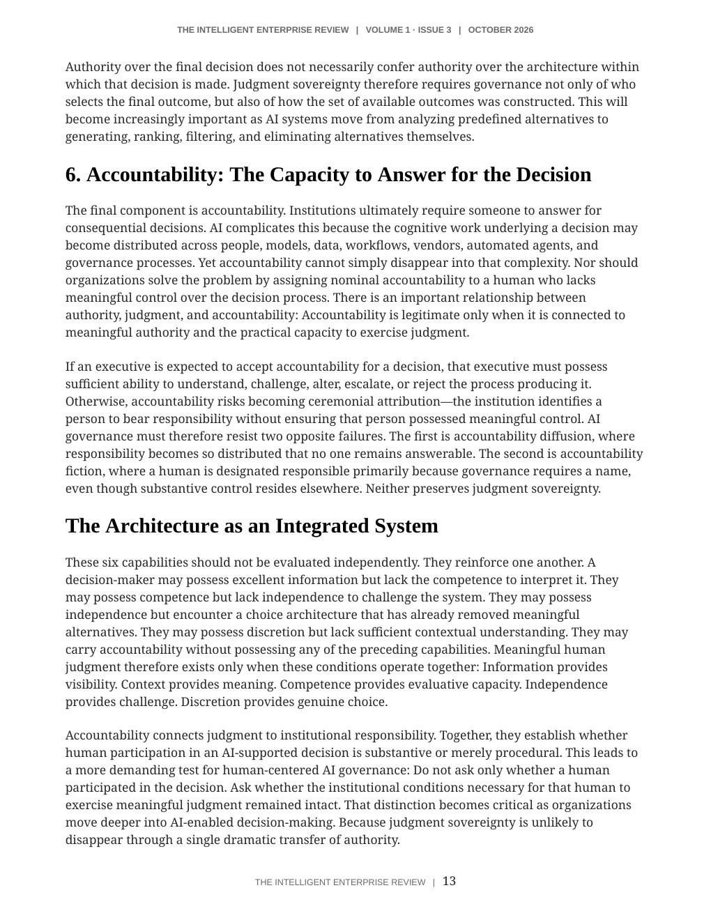 The Judgment Sovereignty Imperative — page 13