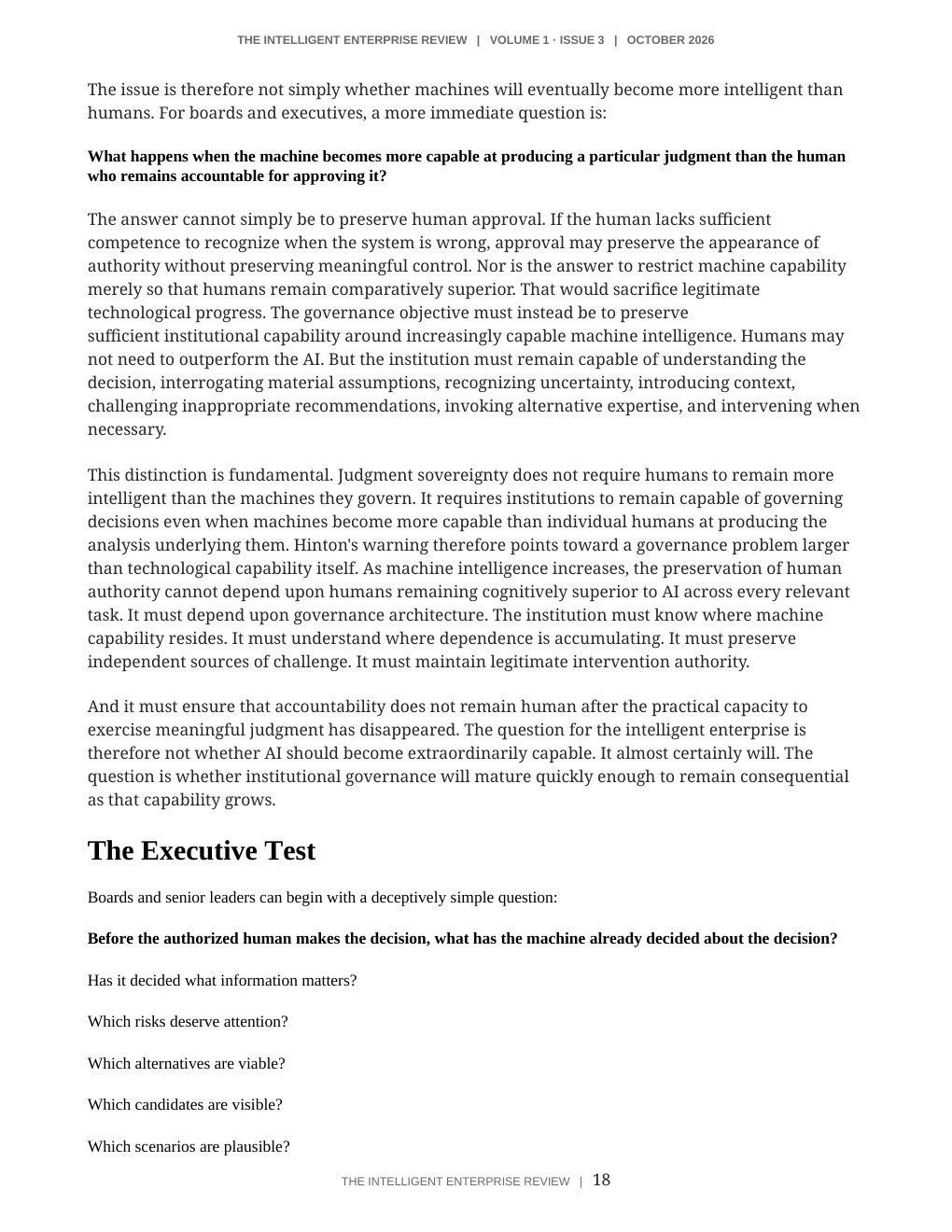The Judgment Sovereignty Imperative — page 18