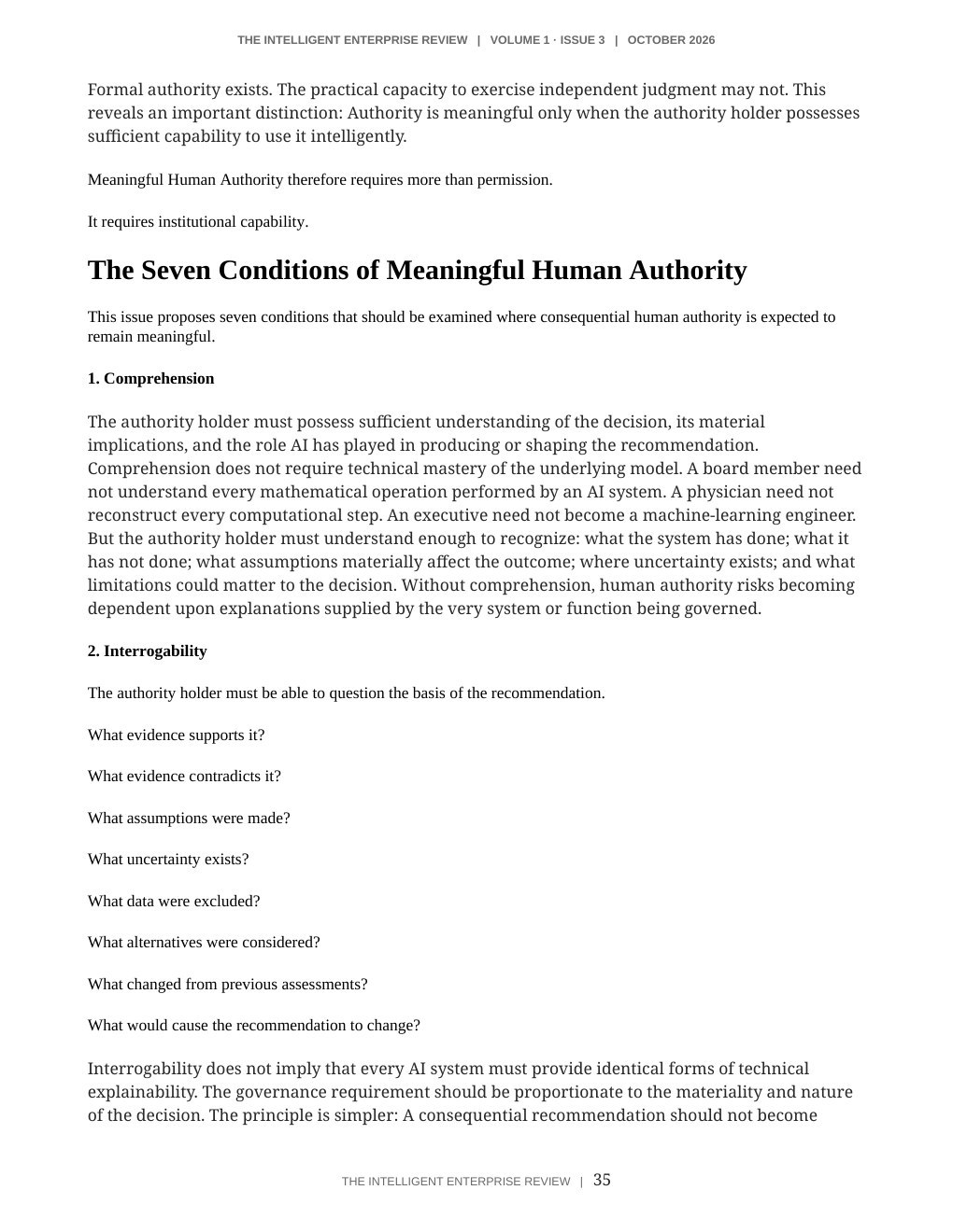 The Judgment Sovereignty Imperative — page 35