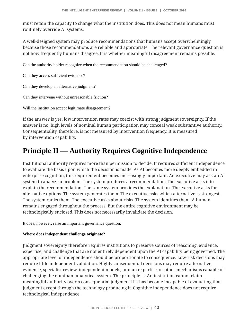 The Judgment Sovereignty Imperative — page 40