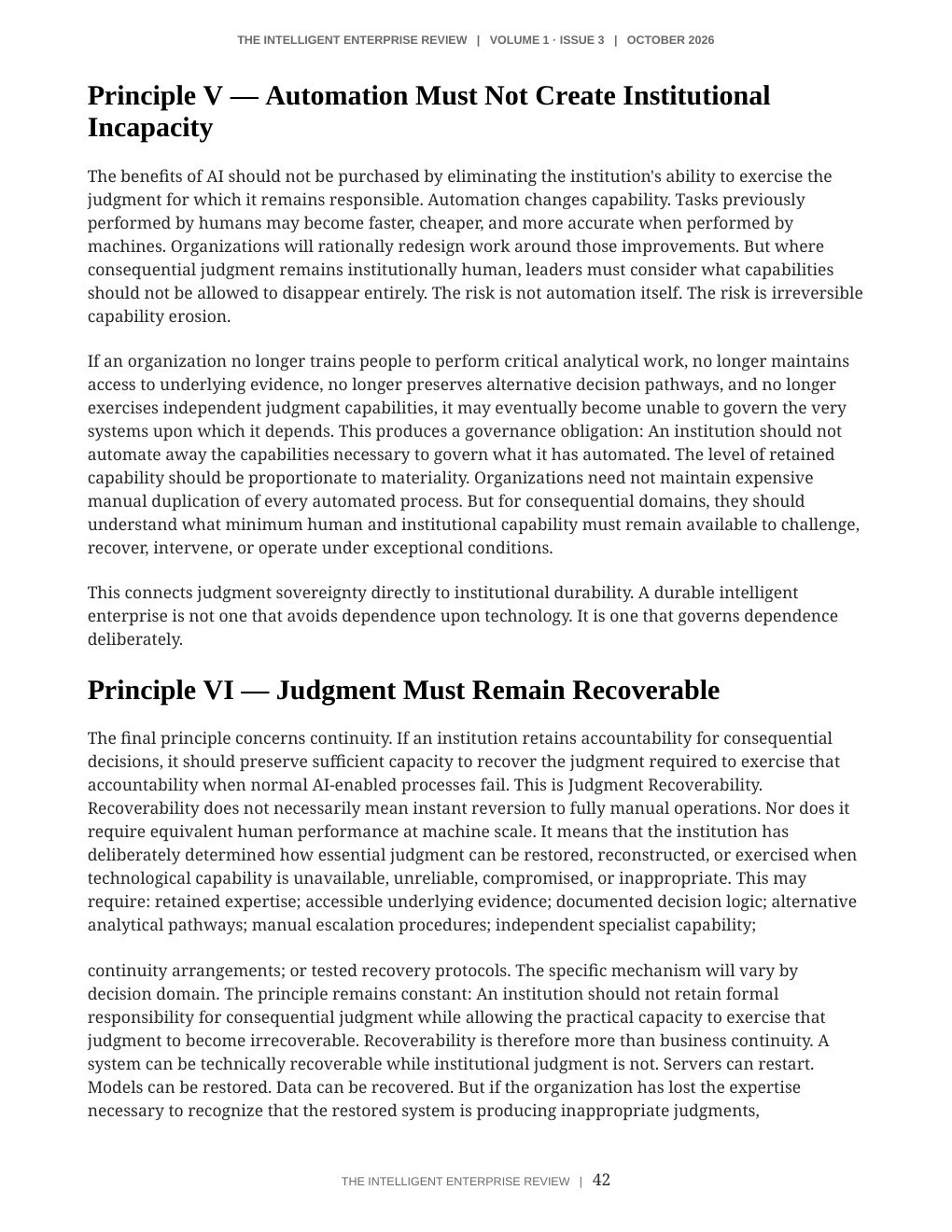 The Judgment Sovereignty Imperative — page 42
