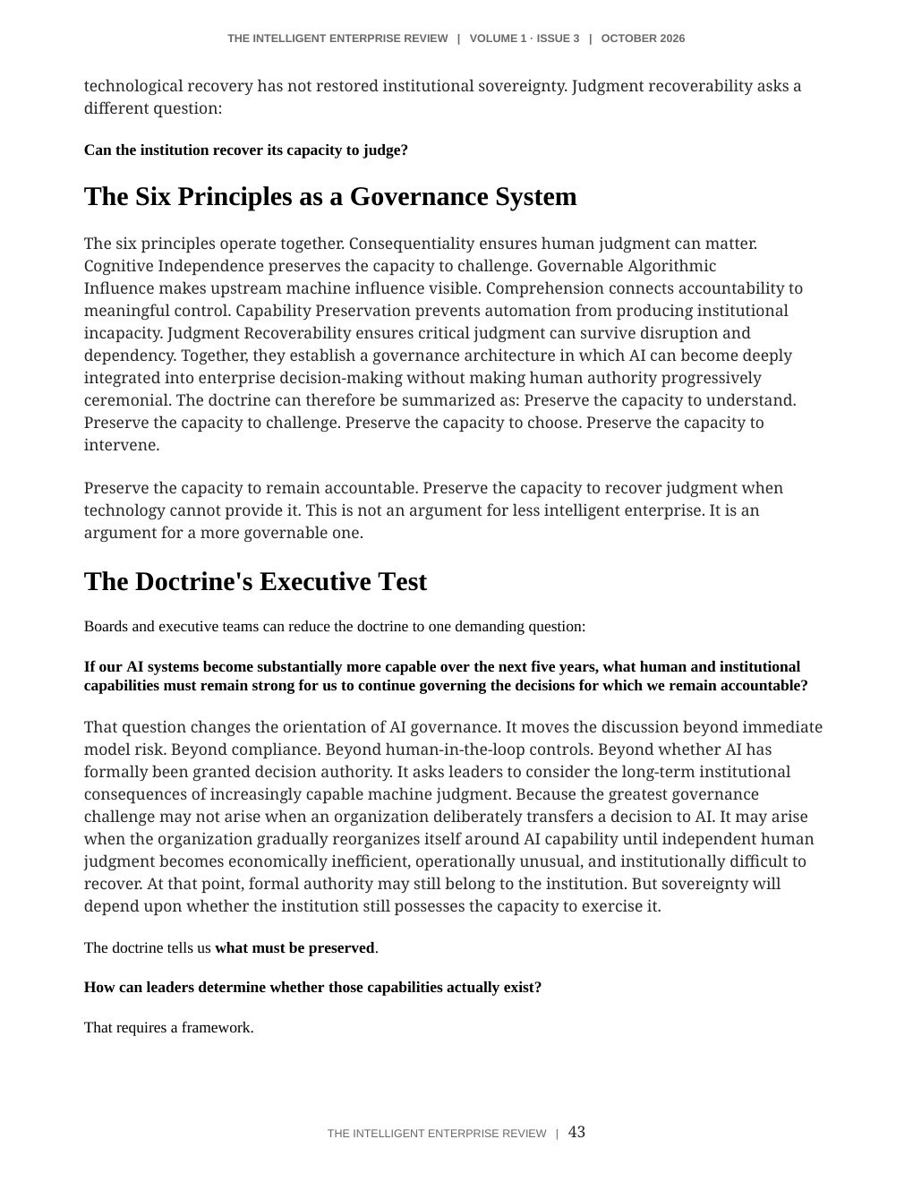 The Judgment Sovereignty Imperative — page 43
