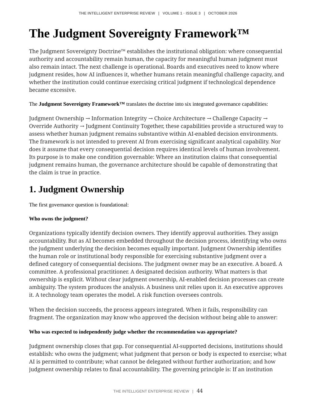 The Judgment Sovereignty Imperative — page 44
