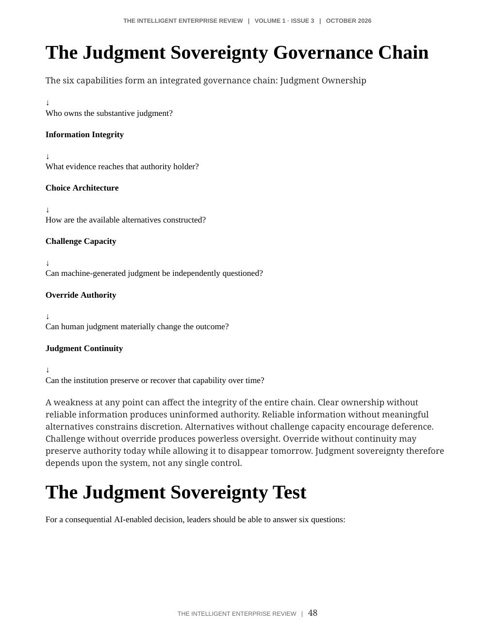 The Judgment Sovereignty Imperative — page 48