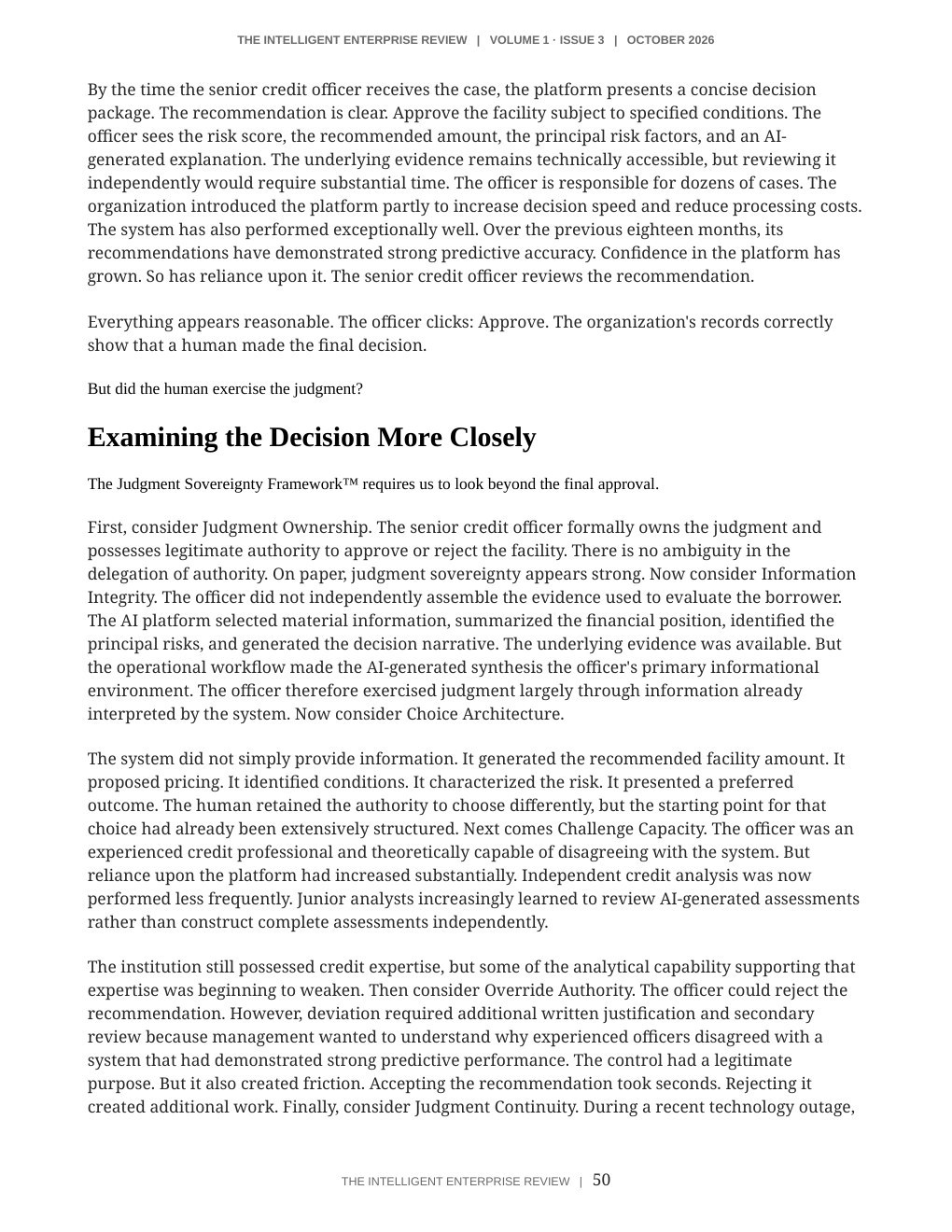 The Judgment Sovereignty Imperative — page 50
