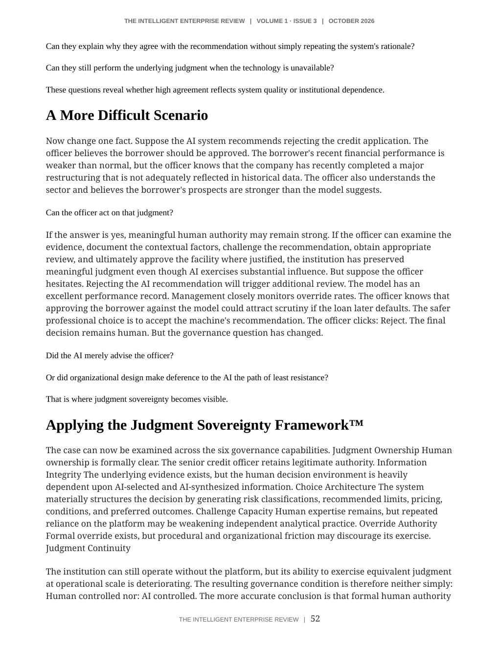 The Judgment Sovereignty Imperative — page 52