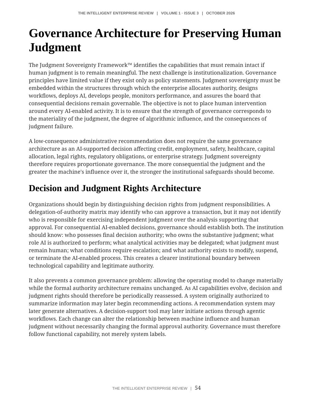 The Judgment Sovereignty Imperative — page 54