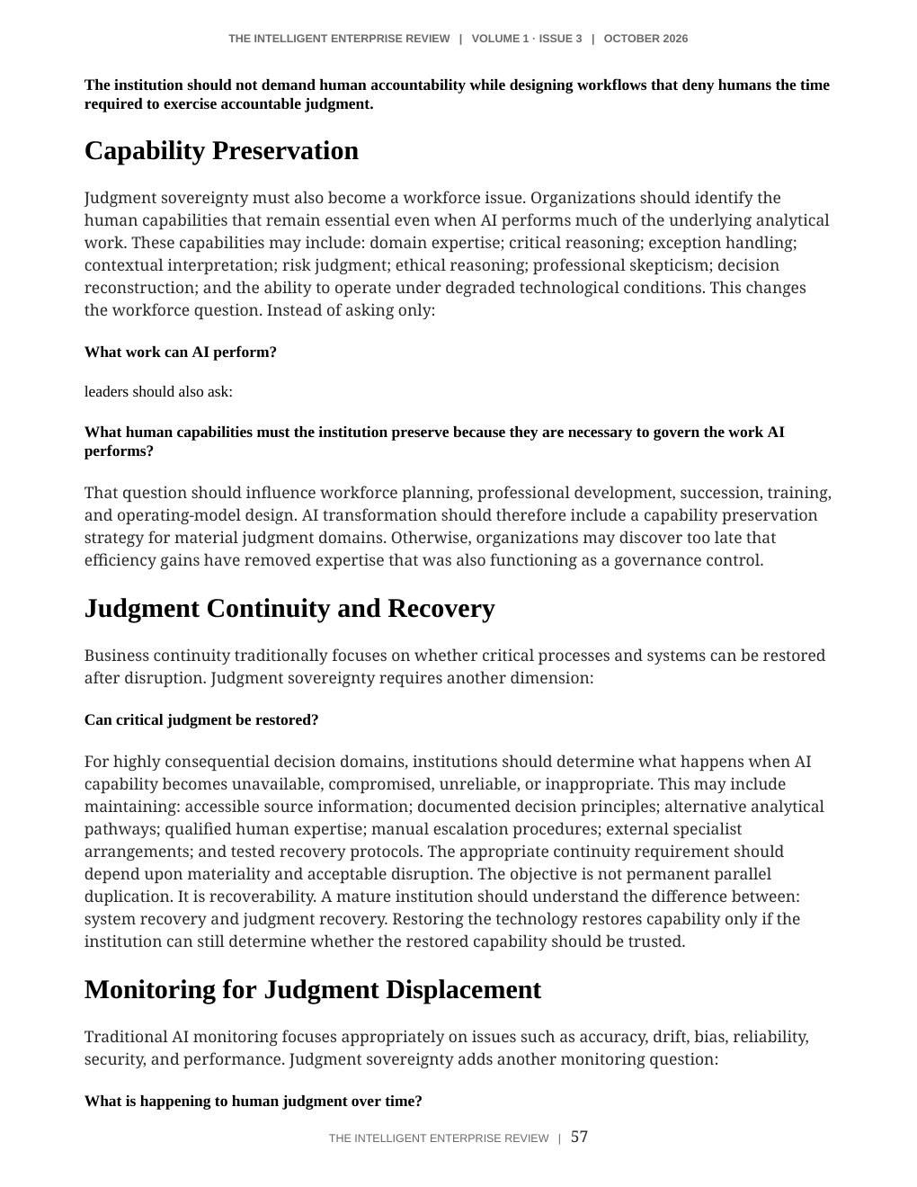 The Judgment Sovereignty Imperative — page 57