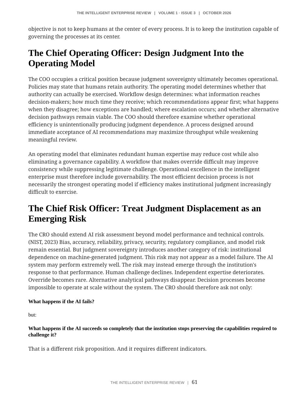 The Judgment Sovereignty Imperative — page 61