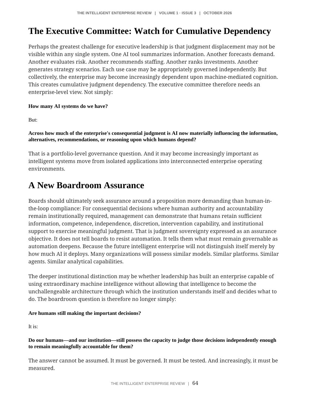 The Judgment Sovereignty Imperative — page 64