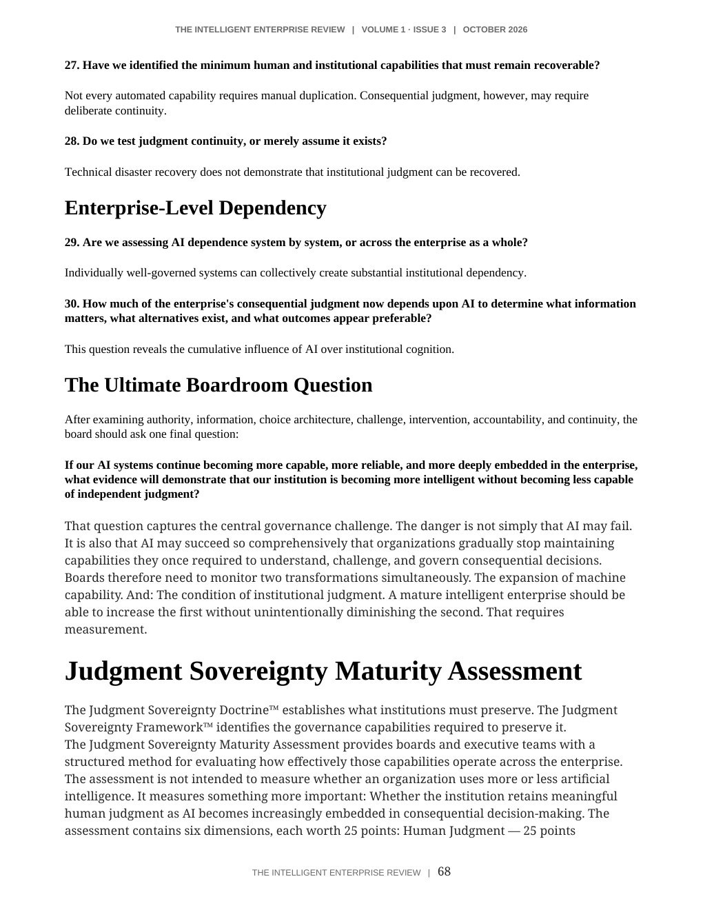 The Judgment Sovereignty Imperative — page 68