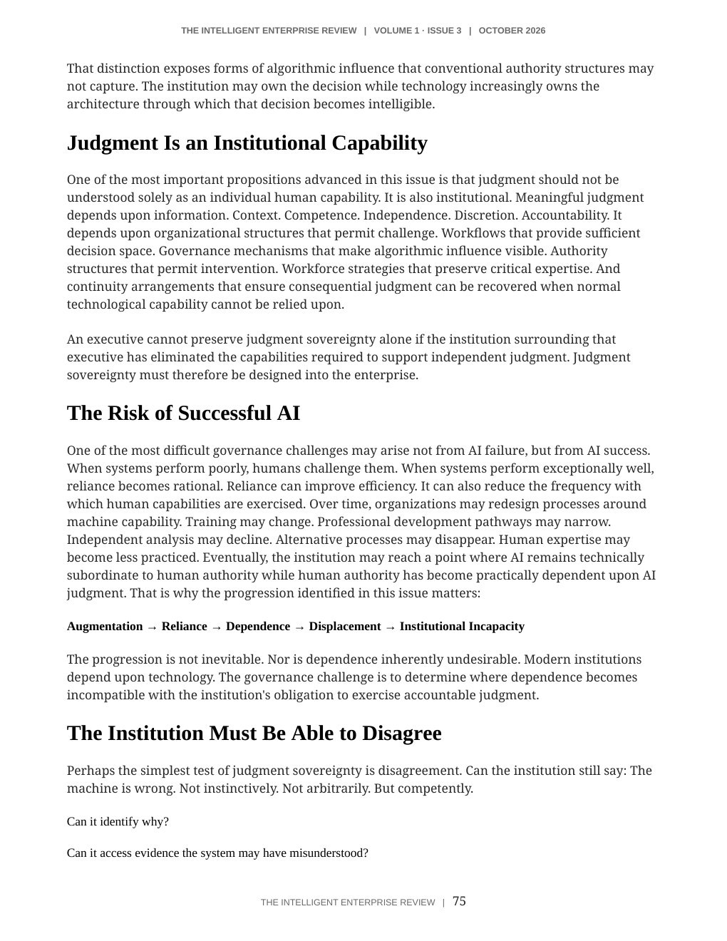 The Judgment Sovereignty Imperative — page 75