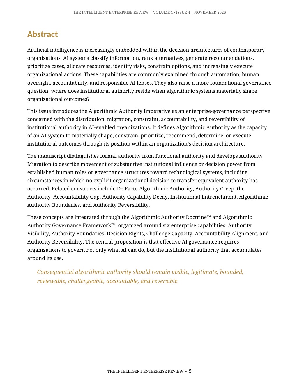 The Algorithmic Authority Imperative — page 5