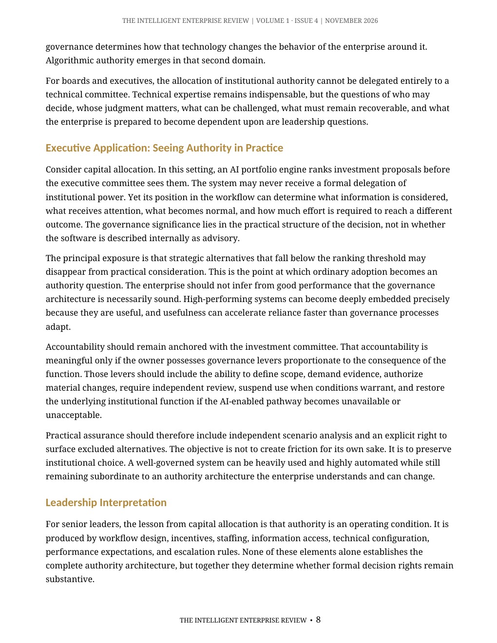 The Algorithmic Authority Imperative — page 8