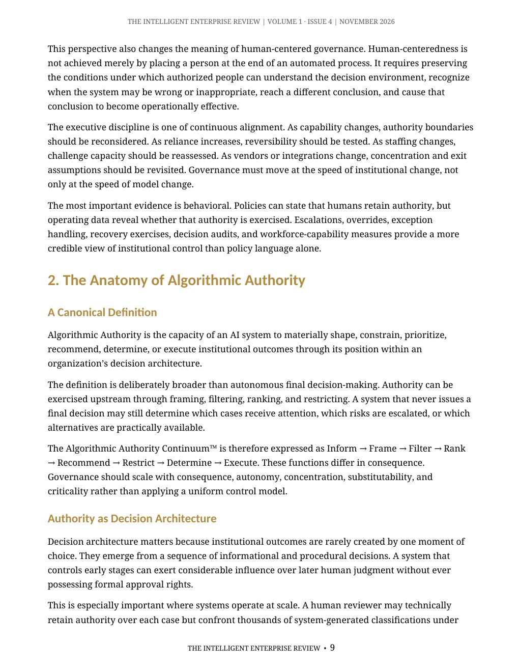 The Algorithmic Authority Imperative — page 9