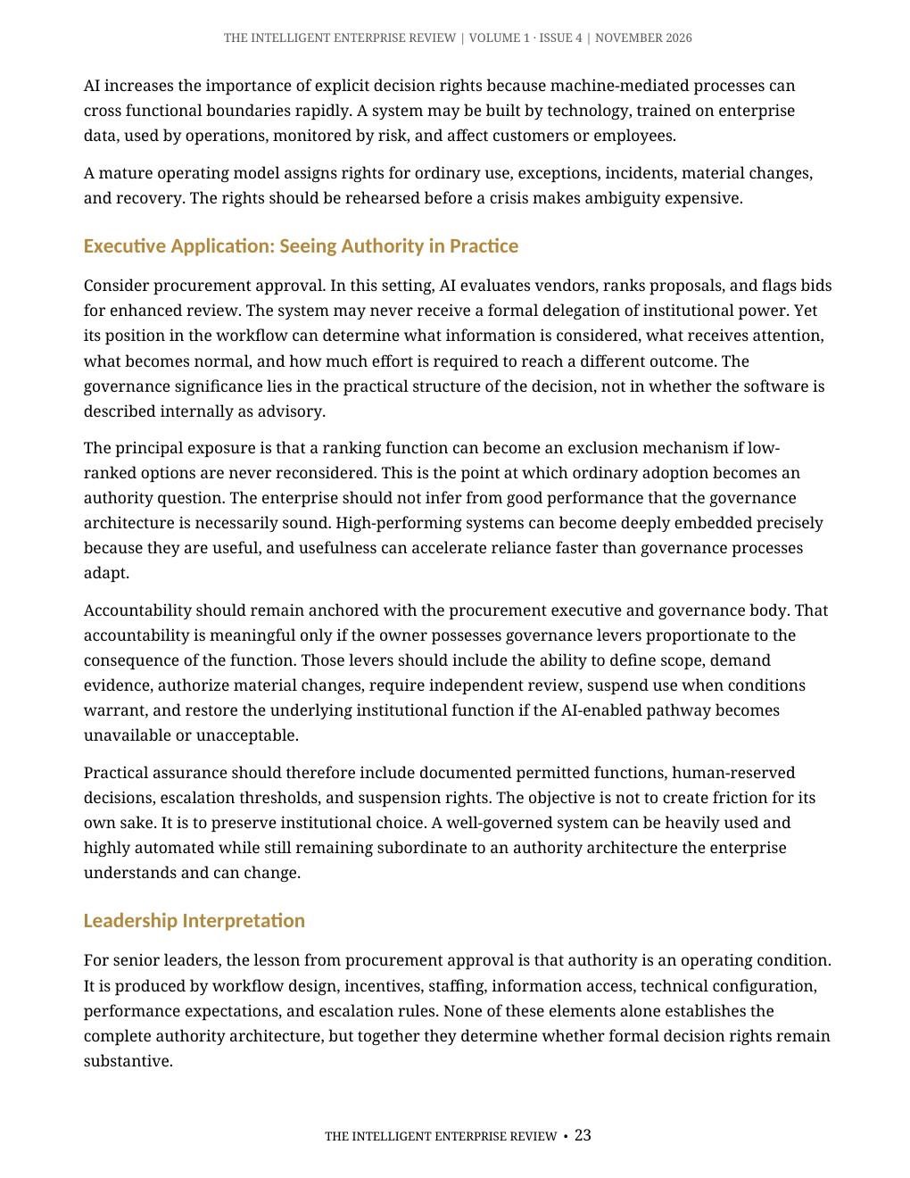 The Algorithmic Authority Imperative — page 23