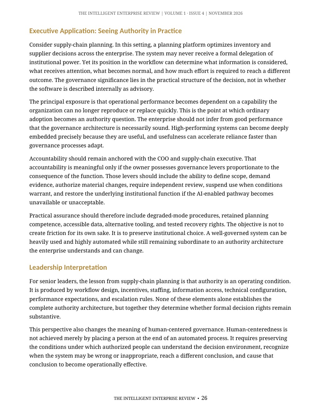 The Algorithmic Authority Imperative — page 26