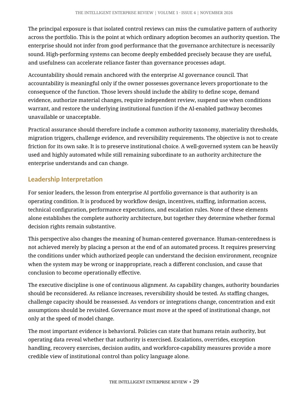The Algorithmic Authority Imperative — page 29