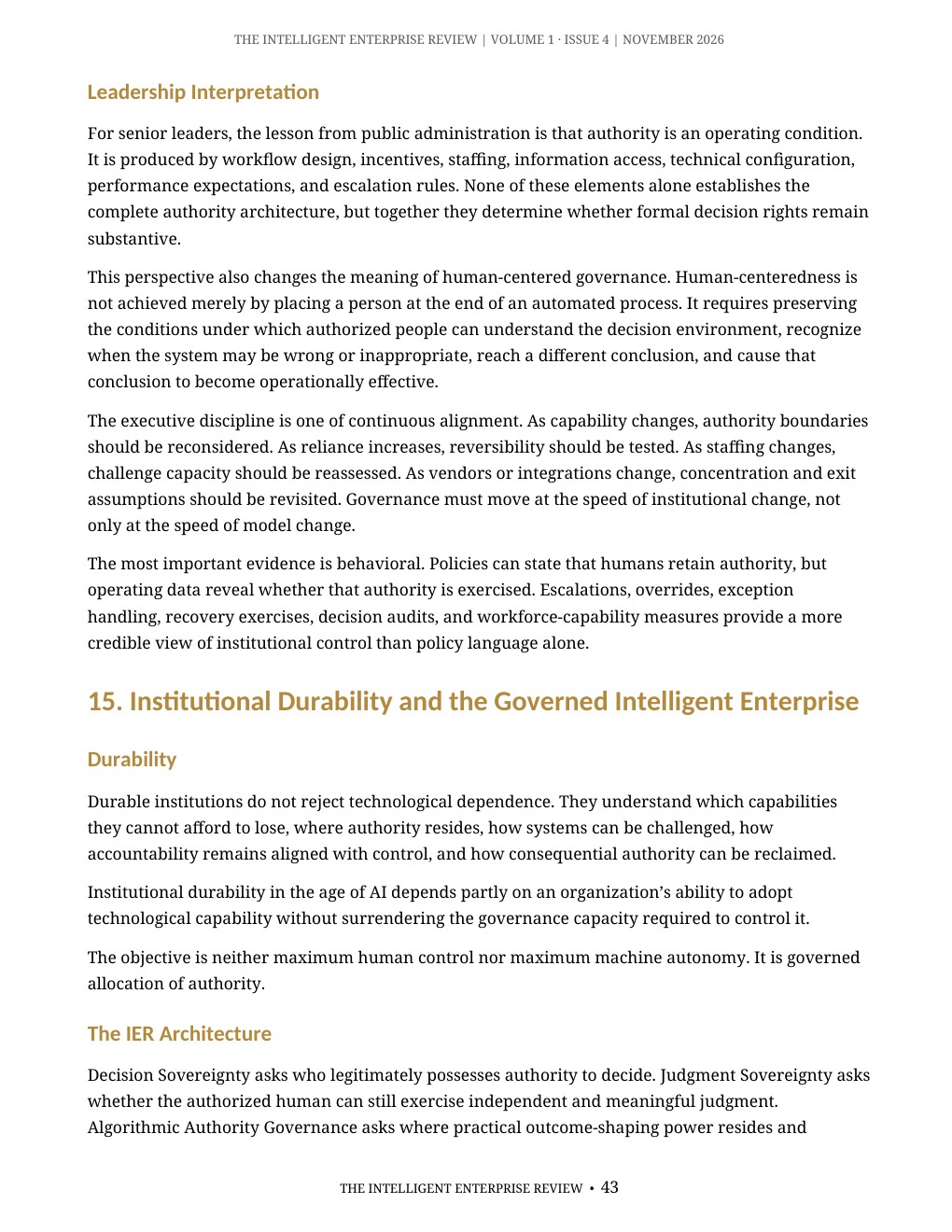 The Algorithmic Authority Imperative — page 43