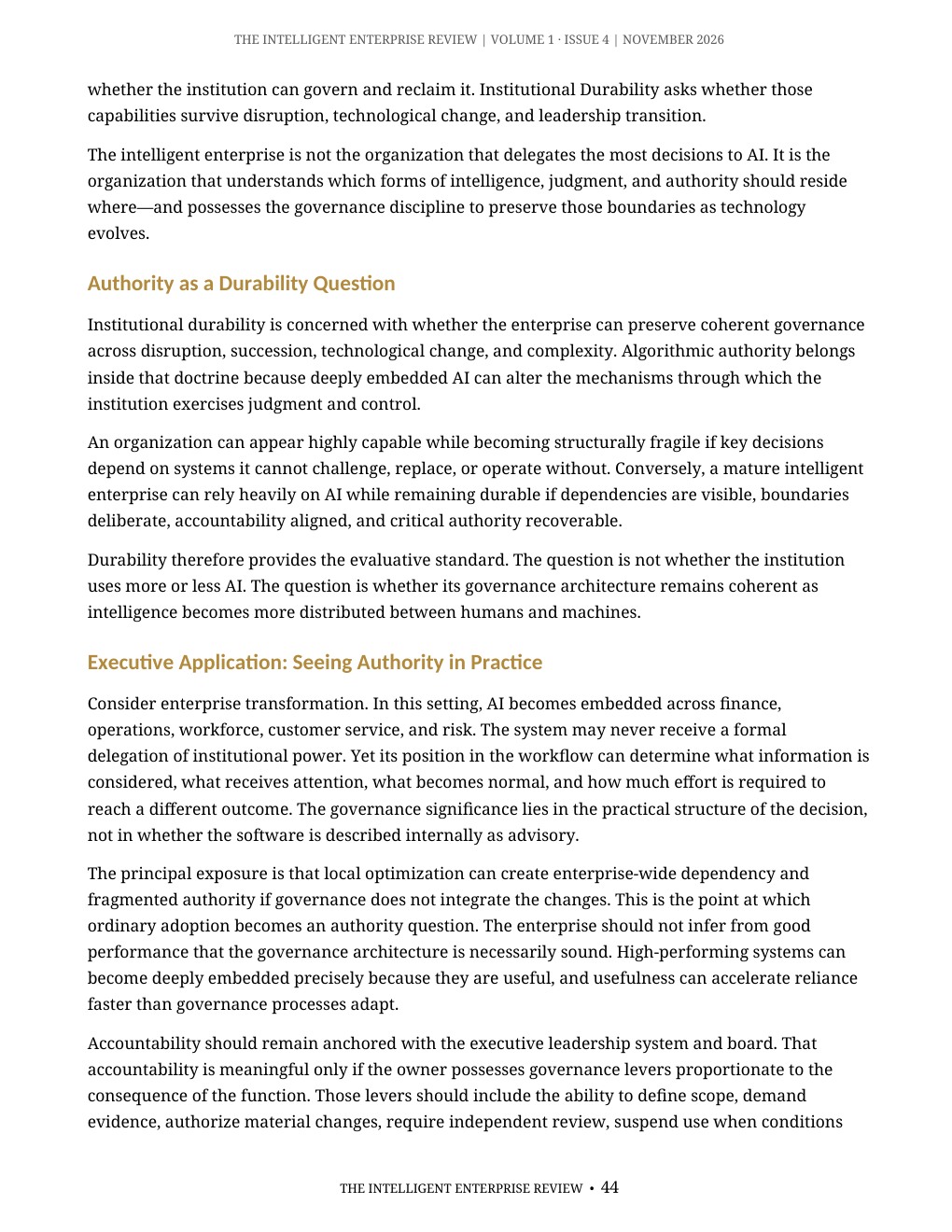 The Algorithmic Authority Imperative — page 44